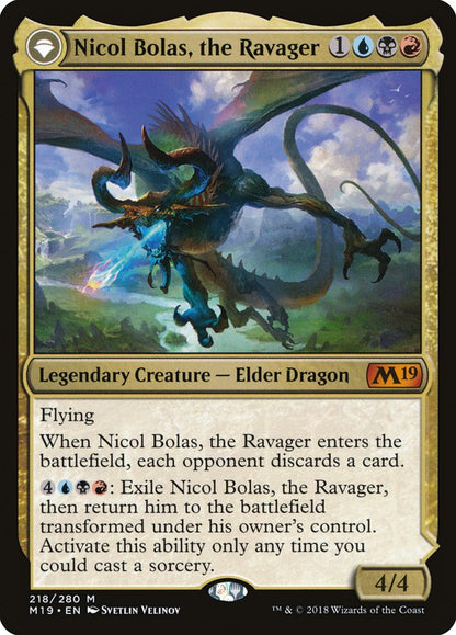 Nicol Bolas, the Ravager (218) Foil - Core Set 2019