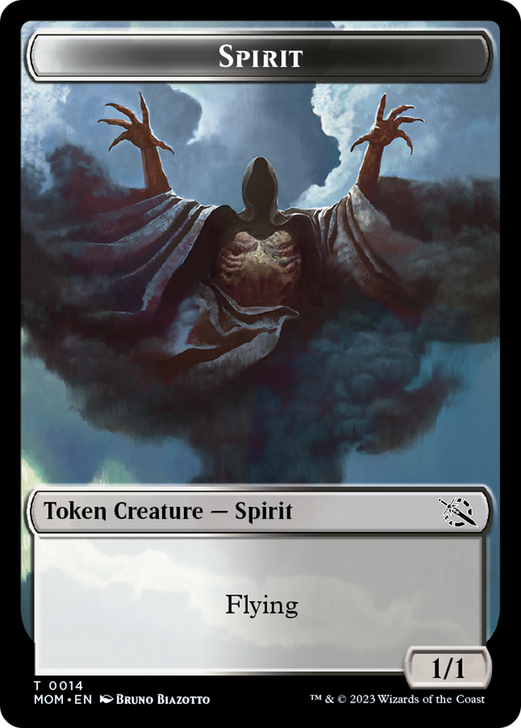 Treasure (21) // Spirit (14) Double-Sided Token [March of the Machine Tokens] | Silver Goblin