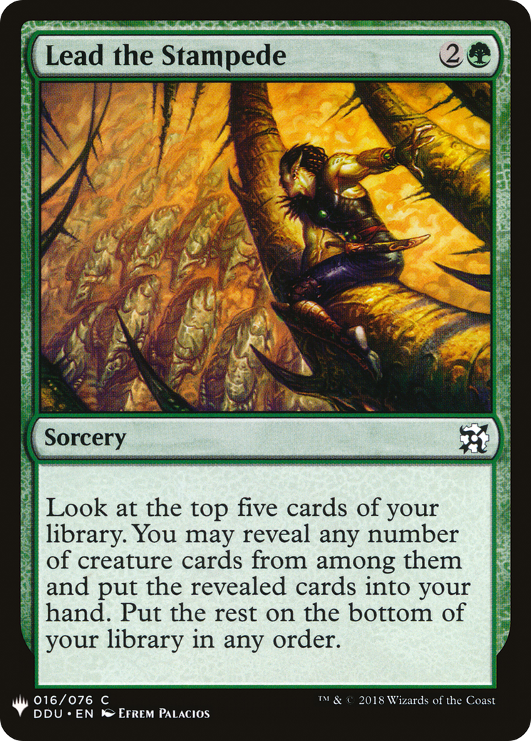 Lead the Stampede (DDU-16) - The List