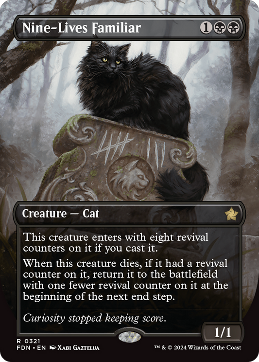 Nine-Lives Familiar (Borderless) [Foundations] Foil