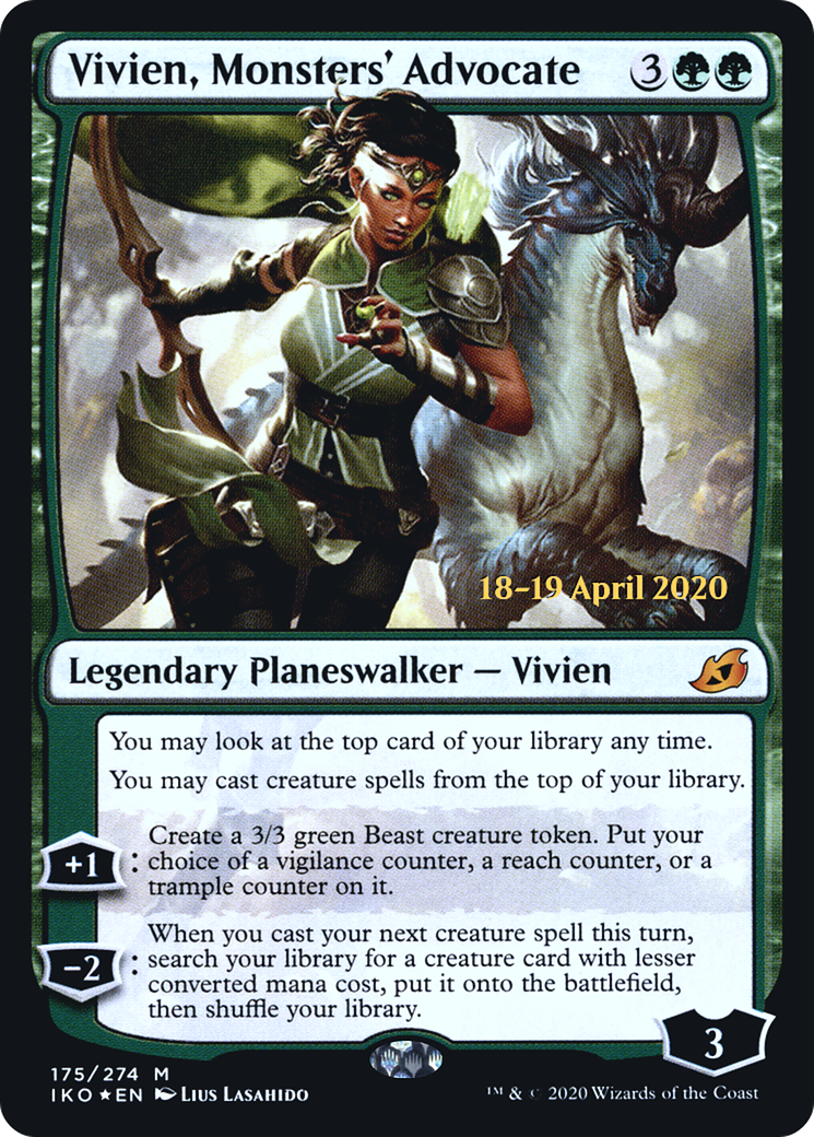 Vivien, Monsters' Advocate [Ikoria: Lair of Behemoths Prerelease Promos]