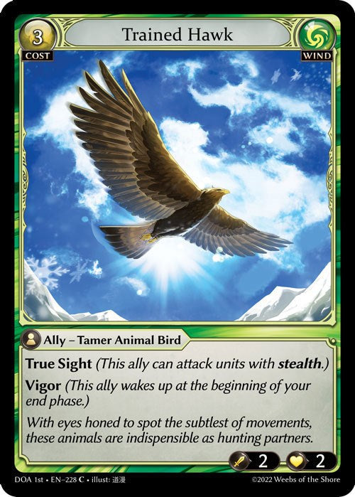 Trained Hawk (228) [Dawn of Ashes: 1st Edition] Foil