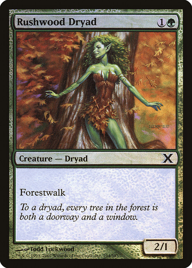 Rushwood Dryad (Premium Foil) [Tenth Edition] | Silver Goblin