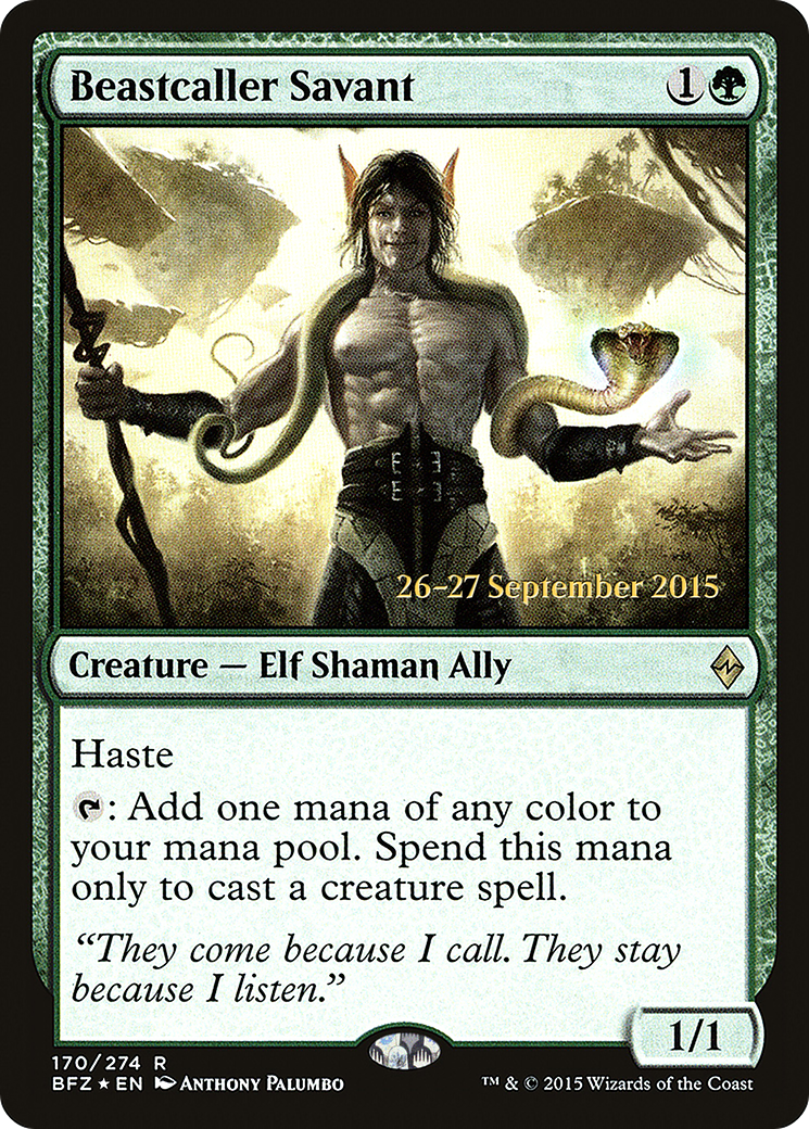 Beastcaller Savant (170) Foil - Battle for Zendikar Promos