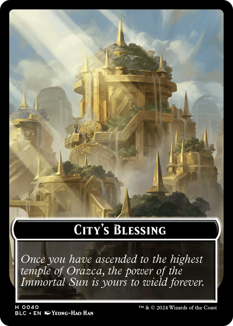 Hamster // City's Blessing Double-Sided Token [Bloomburrow Commander Tokens] | Silver Goblin