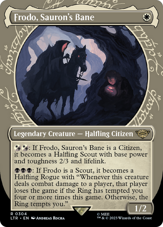 Frodo, Sauron's Bane (Showcase) (304) Foil - The Lord of the Rings: Tales of Middle-earth