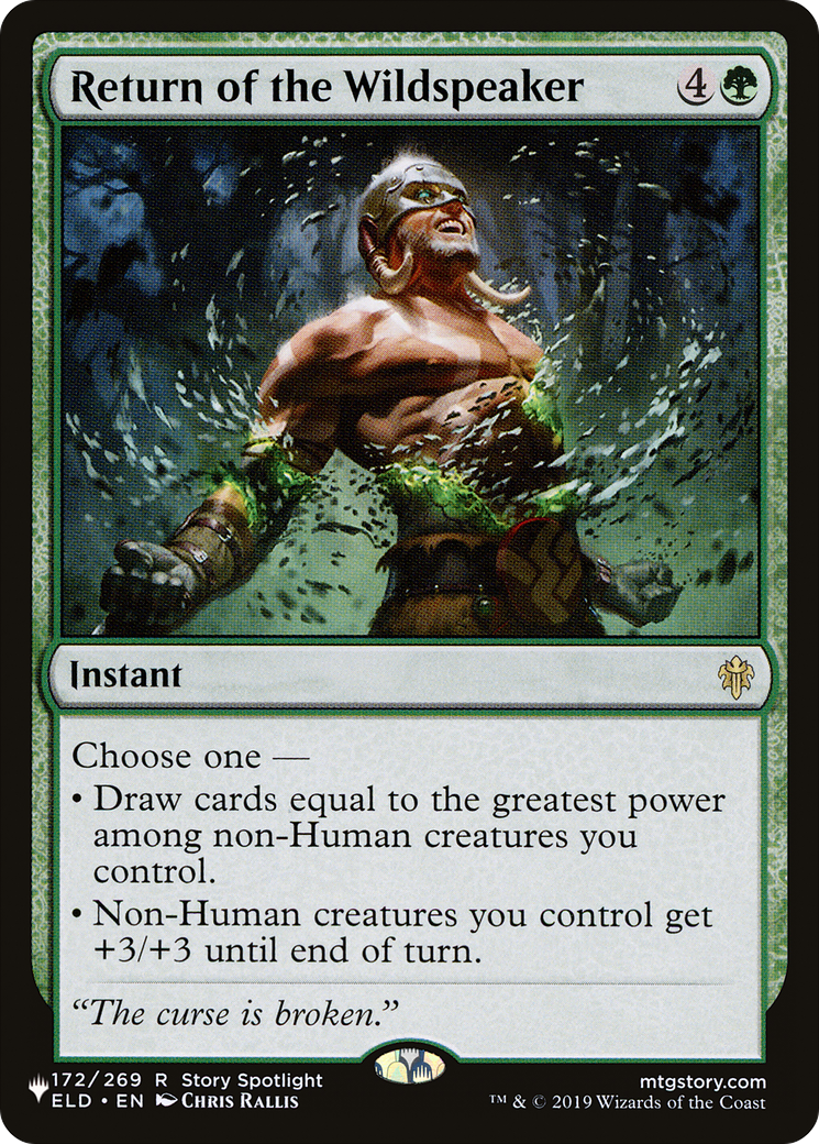 Return of the Wildspeaker (ELD-172) - The List