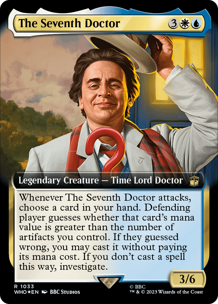 The Seventh Doctor (Extended Art) (Surge Foil) (Extended Art) (1033) Foil - Doctor Who