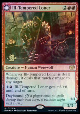 Ill-Tempered Loner // Howlpack Avenger (162s) Foil - Innistrad: Crimson Vow Promos