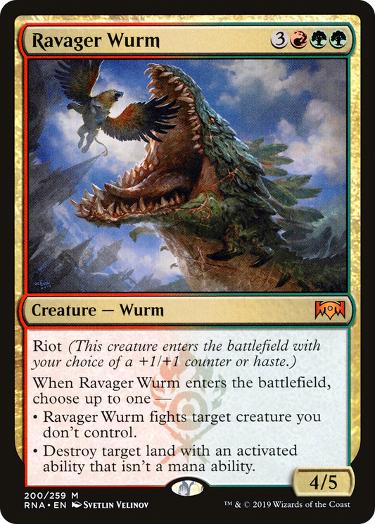 Ravager Wurm [Ravnica Allegiance] Foil