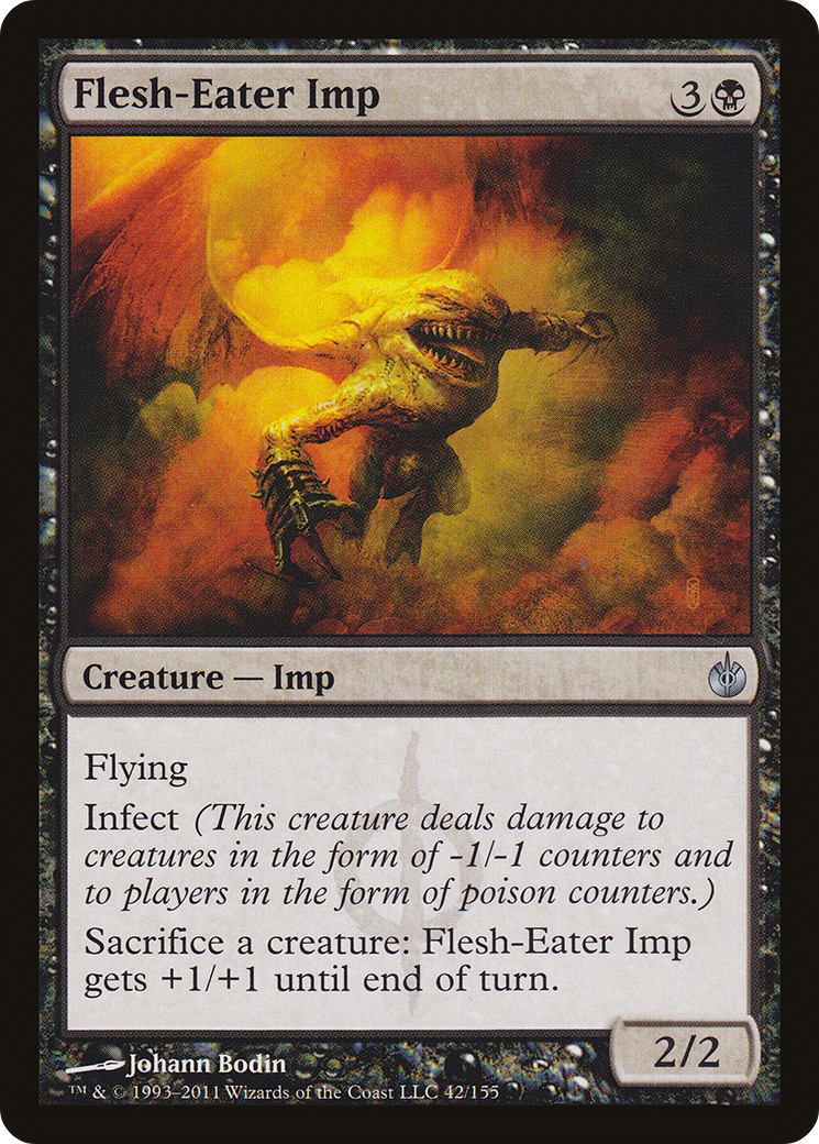 Flesh-Eater Imp (042) Foil - Mirrodin Besieged