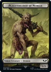 Spawn // Plaguebearer of Nurgle Double-Sided (Surge Foil) [Warhammer 40,000 Tokens] | Silver Goblin