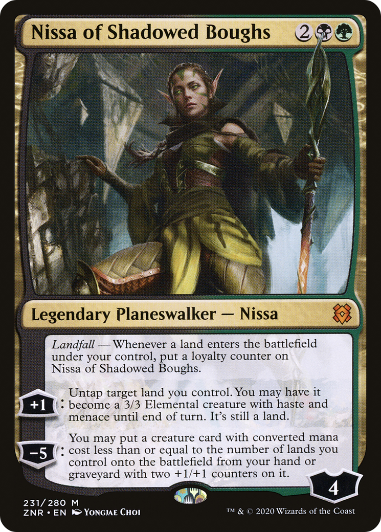 Nissa of Shadowed Boughs [Zendikar Rising] Foil