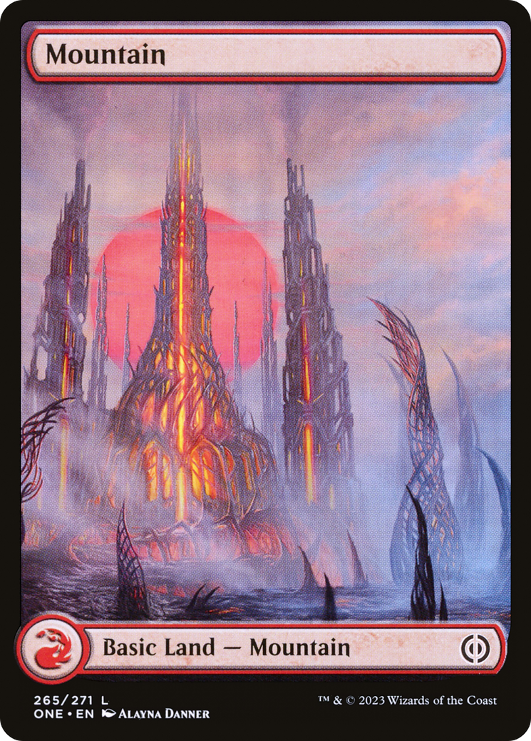 Mountain – Full Art (265) - Phyrexia: All Will Be One