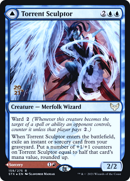 Torrent Sculptor // Flamethrower Sonata (159s) Foil - Strixhaven: School of Mages Promos