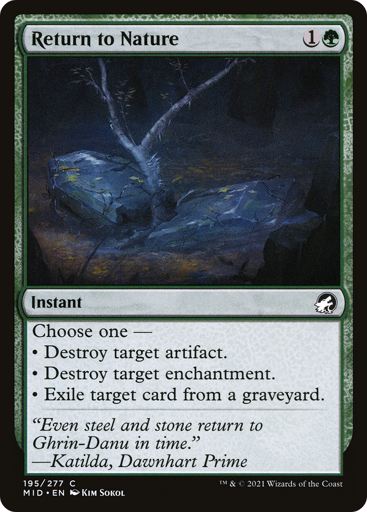 Return to Nature (195) Foil - Innistrad: Midnight Hunt