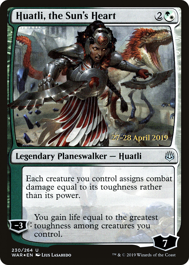 Huatli, the Sun's Heart (230) Foil - War of the Spark Promos