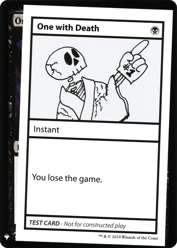 One With Death - Mystery Booster Playtest Cards 2019