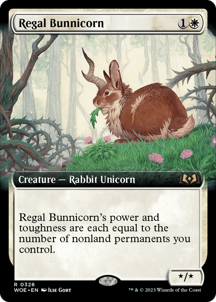 Regal Bunnicorn (Extended Art) (326) Foil - Wilds of Eldraine