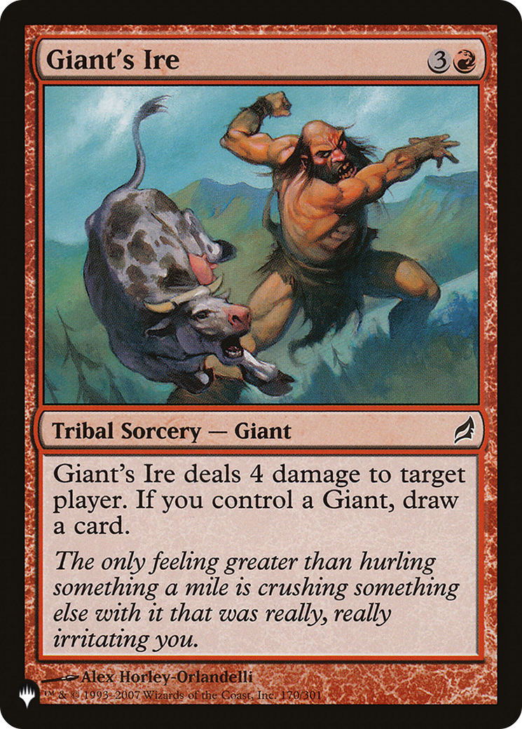 Giant's Ire (LRW-170) - The List