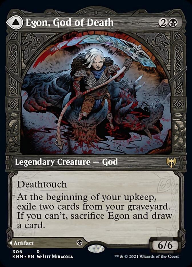 Egon, God of Death // Throne of Death (Showcase) (306) Foil - Kaldheim