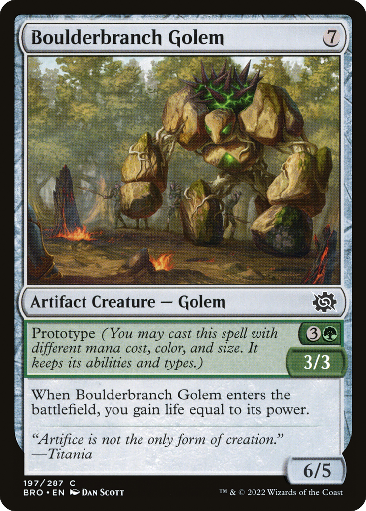 Boulderbranch Golem [The Brothers' War] | Silver Goblin