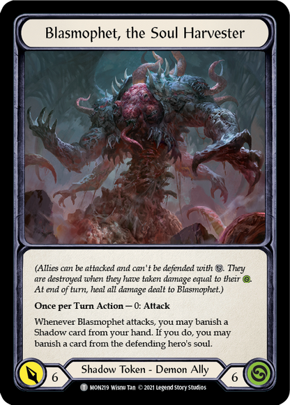 Blasmophet, the Soul Harvester // Ursur, the Soul Reaper (MON219) 1st Edition  - Monarch