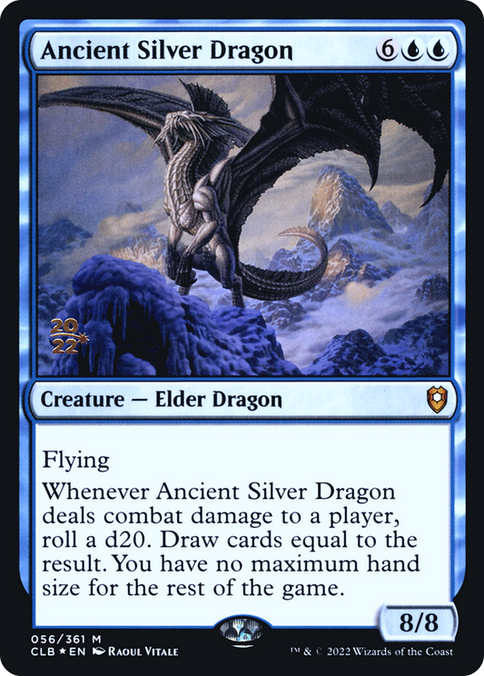 Ancient Silver Dragon (56s) Foil - Battle for Baldur's Gate Promos