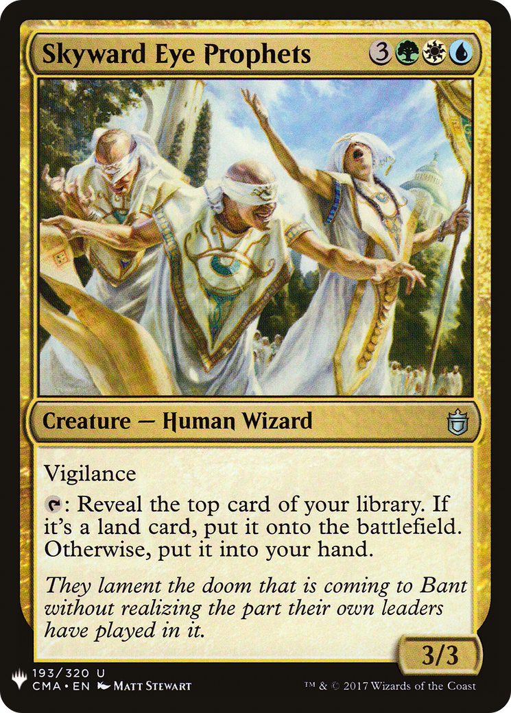 Skyward Eye Prophets (CMA-193) - The List