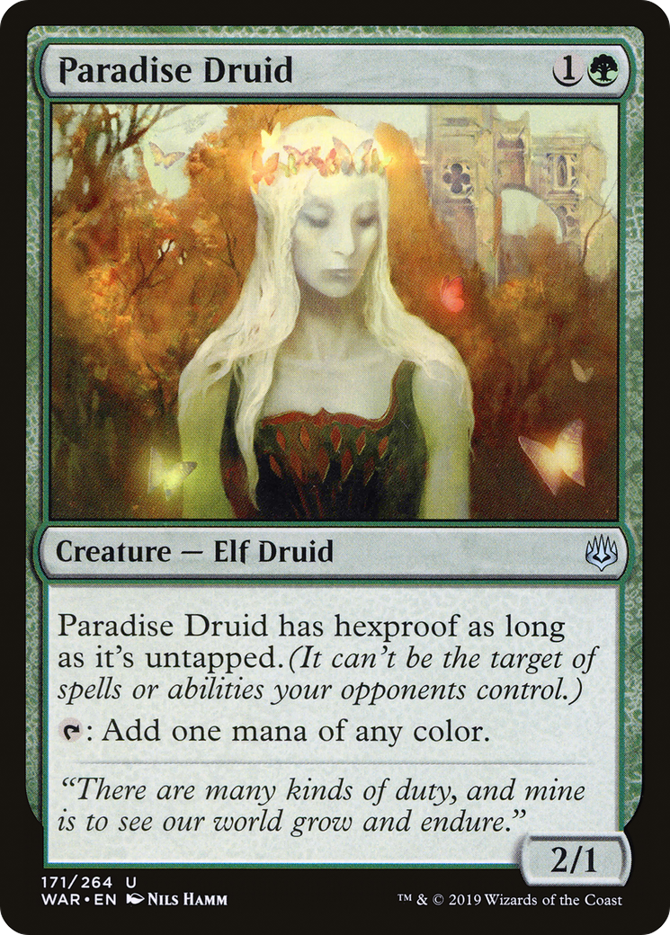 Paradise Druid (171) Foil - War of the Spark