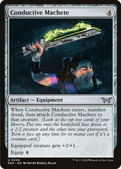 Conductive Machete [Duskmourn: House of Horror] | Silver Goblin