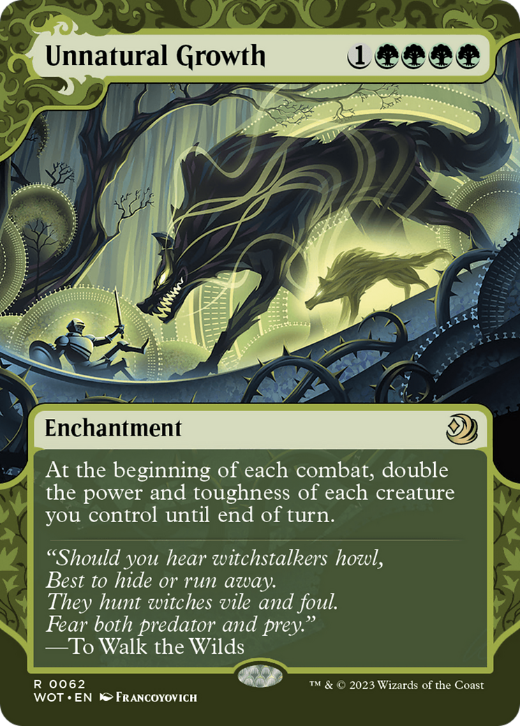 Unnatural Growth (Showcase) (062) Foil - Wilds of Eldraine: Enchanting Tales