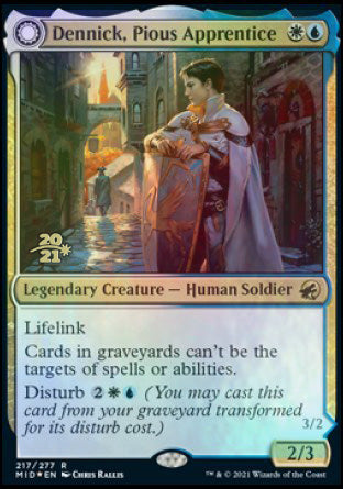 Dennick, Pious Apprentice // Dennick, Pious Apparition (217s) Foil - Innistrad: Midnight Hunt Promos