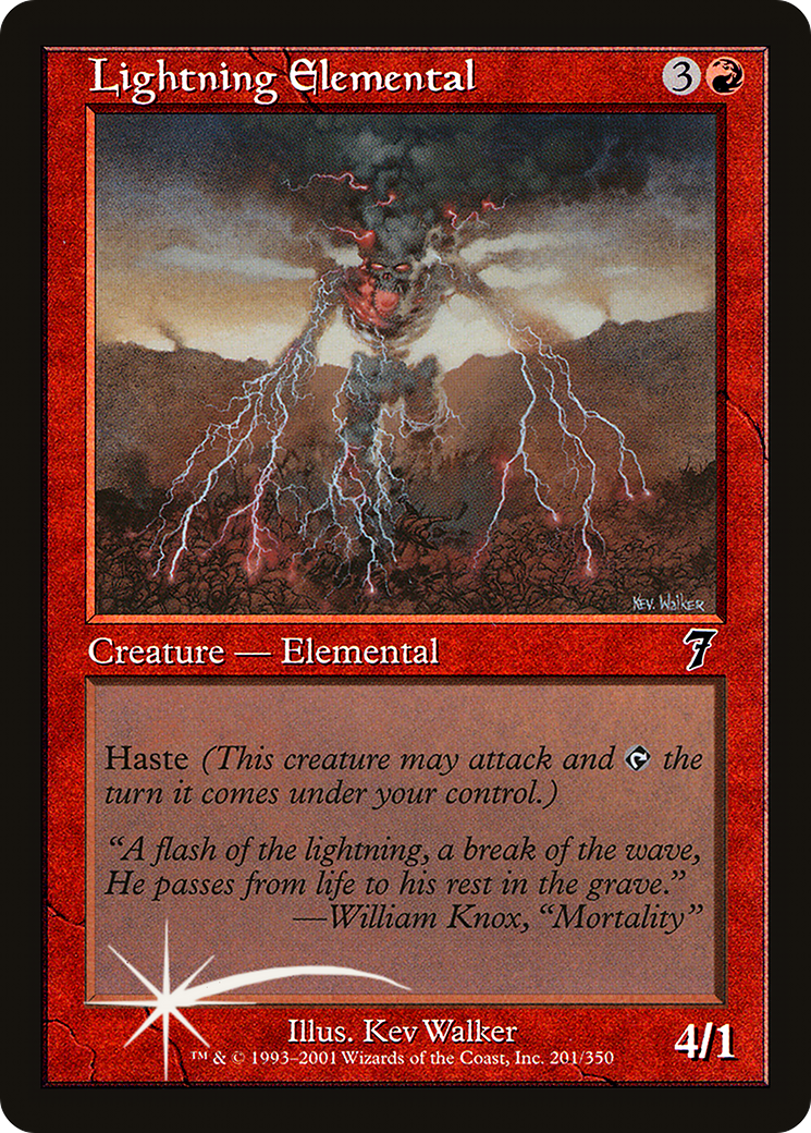 Lightning Elemental (201) - Seventh Edition