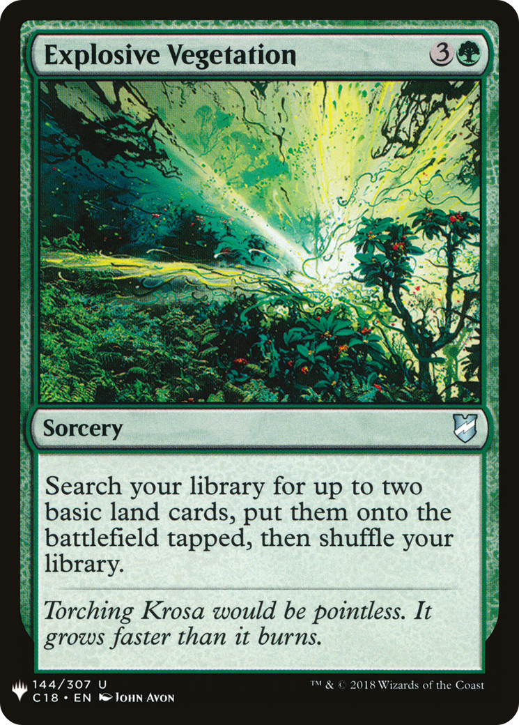 Explosive Vegetation (C18-144) - The List