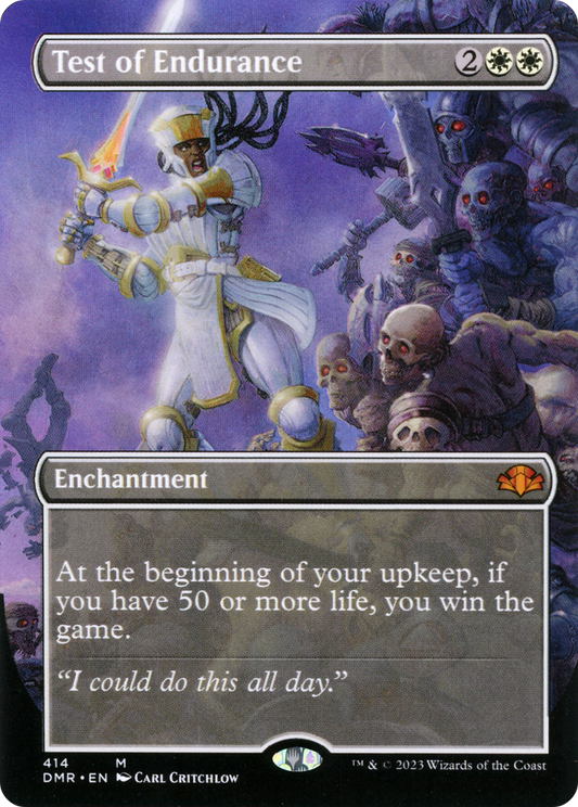 Test of Endurance (Borderless Alternate Art) [Dominaria Remastered] Foil