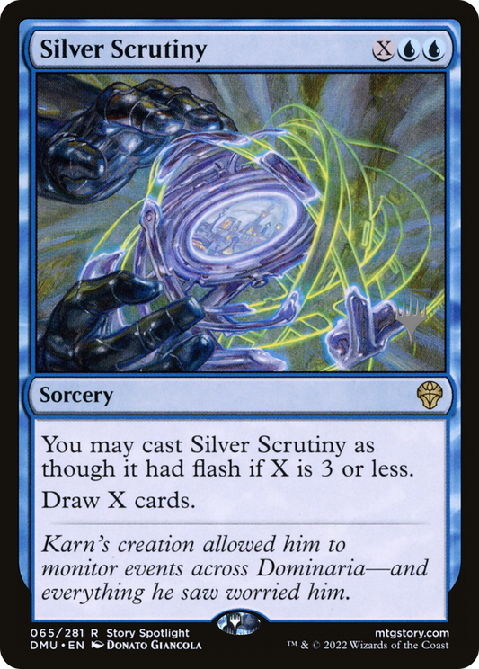 Silver Scrutiny (Promo Pack) [Dominaria United Promos] Foil
