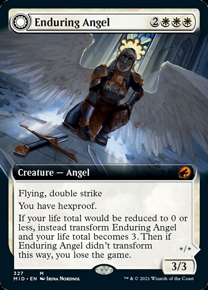 Enduring Angel (Extended Art) (327) Foil - Innistrad: Midnight Hunt