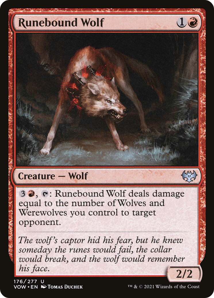 Runebound Wolf (176) - Innistrad: Crimson Vow