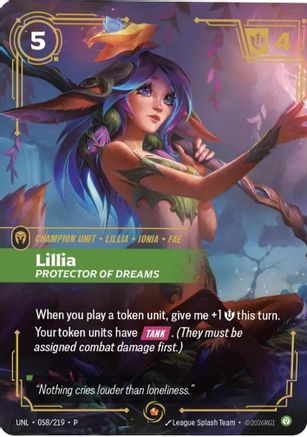 Lillia – Protector of Dreams (058) Foil - Riftbound Promotional Cards