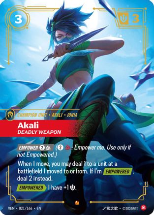 Akali – Deadly Weapon (021) Foil - Vendetta