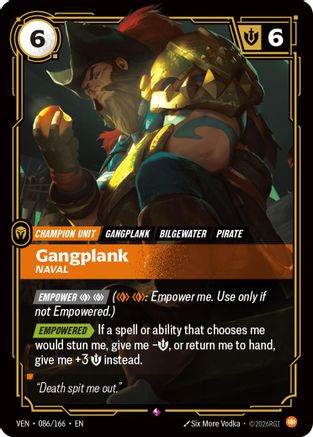 Gangplank – Naval (086) Foil - Vendetta
