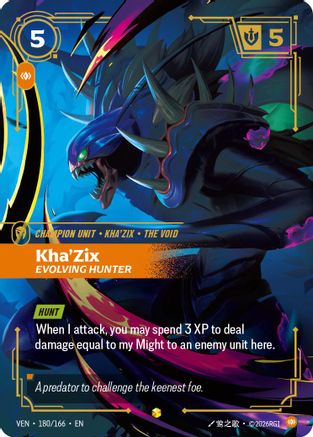Kha'Zix – Evolving Hunter (Overnumbered) (180) Foil - Vendetta