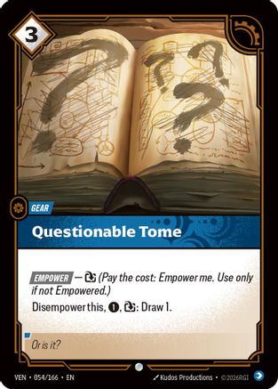 Questionable Tome (054) - Vendetta