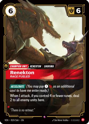 Renekton – Rage Fueled (019) Foil - Vendetta