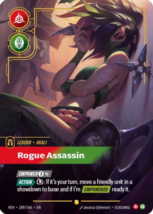 Akali – Rogue Assassin (Overnumbered) (189) Foil - Vendetta