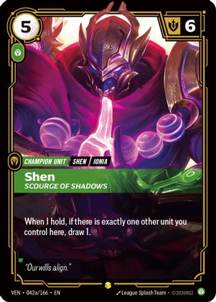 Shen – Scourge of Shadows (Alternate Art) (042a) Foil - Vendetta