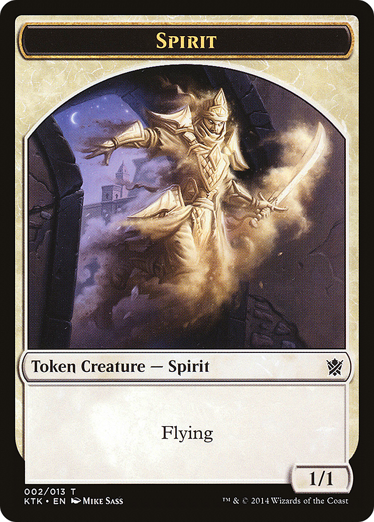 Spirit Token (002) - Khans of Tarkir Tokens