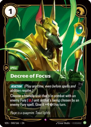 Decree of Focus (040) Foil - Vendetta