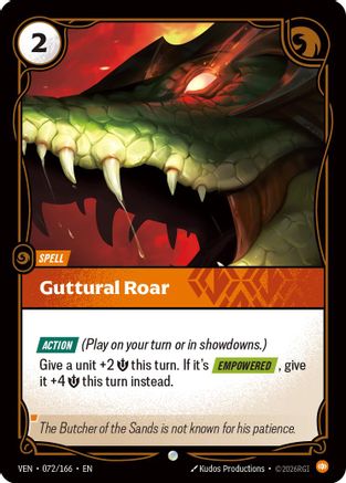 Guttural Roar (072) Foil - Vendetta